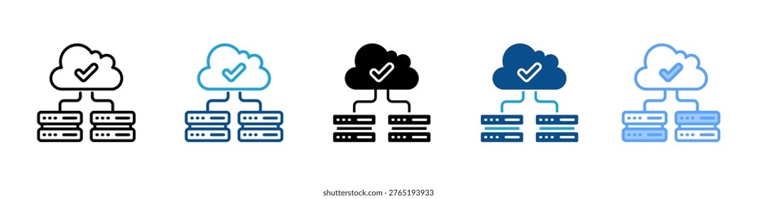 Cloud Infrastructure icon multiple style and collection