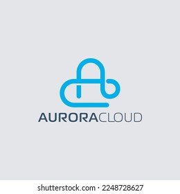 Cloud with Initial Letter AC CA Logo Design Inspiration