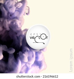 Cloud of Ink In Water. Vector Illustration. Eps 10