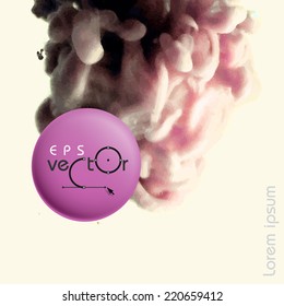 Cloud of Ink In Water. Vector Illustration. Eps 10