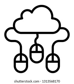Cloud input line icon 