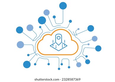 cloud Intelligence and Analysis icon vector design