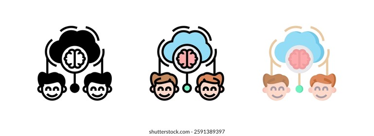Cloud Intelligence Icon Element For Design