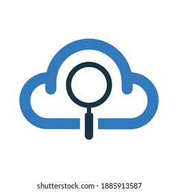 Cloud, internet exploring icon. Editable vector isolated on a white background.