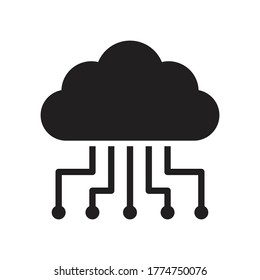 Cloud internet network icon vector 