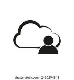 Cloud Internet User icon sign. Vector illustration. EPS 10.