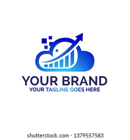 Cloud invest and graphic technology logo