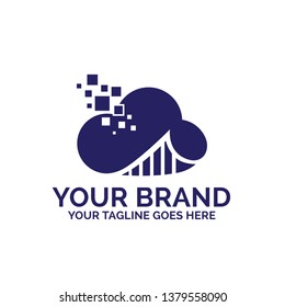 Cloud invest and graphic technology logo