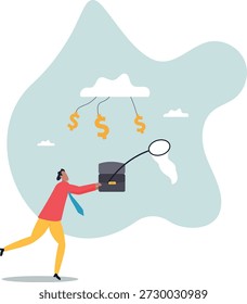 Investimento em nuvem, nova tecnologia usando o estoque de computação em nuvem aumentando e ganhar mais lucro em nova economia normal .sobre um homem e sua vida.