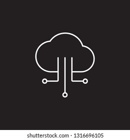 Cloud IOT Internet of Things icon. Simple element illustration. Cloud IOT Internet of Things symbol design template. Can be used for web and mobile