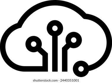 cloud iot internet of things icon vector cloud vector thin line icon