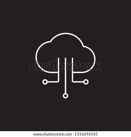 Cloud IOT Internet of Things icon. Simple element illustration. Cloud IOT Internet of Things symbol design template. Can be used for web and mobile