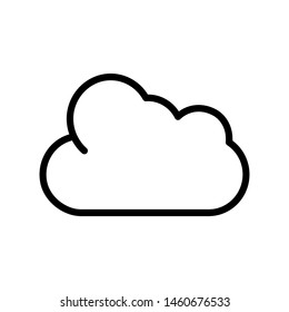 Cloud isolated on white background ,Thin line icon ,Vector Illustration for symbol web or app stock 