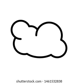 Cloud isolated on white background ,Thin line icon ,Vector Illustration for symbol web or app stock 