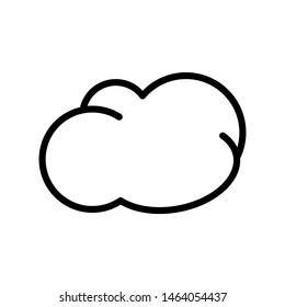 Cloud isolated on white background ,Thin line icon ,Vector Illustration for symbol web or app stock 