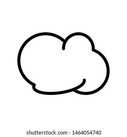 Cloud isolated on white background ,Thin line icon ,Vector Illustration for symbol web or app stock 