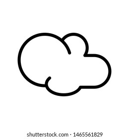 Cloud isolated on white background ,Thin line icon ,Vector Illustration for symbol web or app stock 