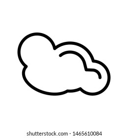 Cloud isolated on white background ,Thin line icon ,Vector Illustration for symbol web or app stock 