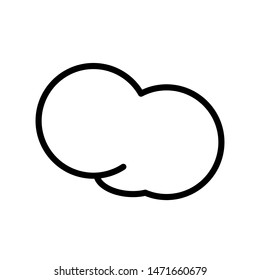 Cloud isolated on white background ,Thin line icon ,Vector Illustration for symbol web or app stock 