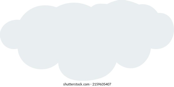 Cloud isolated Vector illustration on white background.