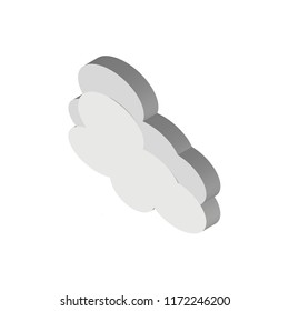 Cloud isometric left top view 3D icon