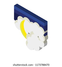 Cloud isometric left top view 3D icon