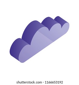 cloud isometric weather climate icon