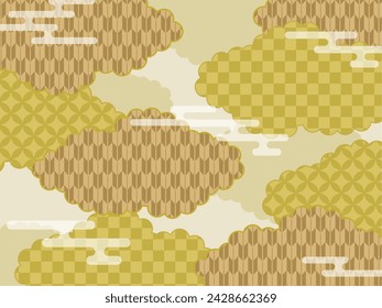 Cloud Japanese pattern background material