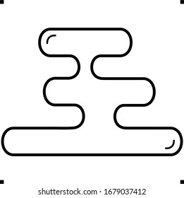 Cloud Japanese pattern symbol in outlines