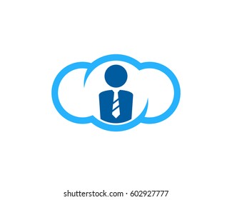 Cloud Job Logo Design Element