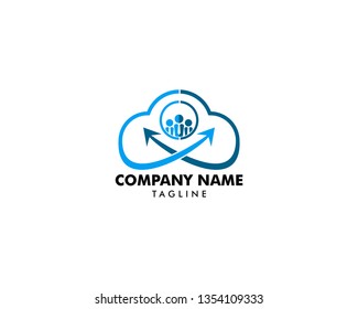 Cloud Job Logo Icon Design