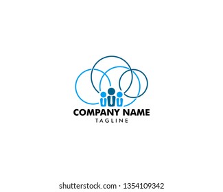 Cloud Job Logo Icon Design