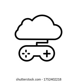 Cloud, joystick icon. Simple line, outline vector elements of internet storage icons for ui and ux, website or mobile application