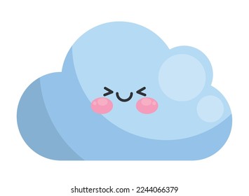 cloud kawaii sky character icon