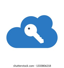 cloud key glyph double color icon