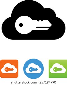 Cloud with key icon