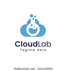 Cloud-Labor-Logo für Datenforschung Vektorsymbol