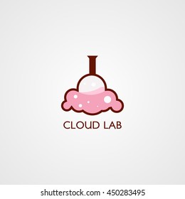 Cloud Lab Logo Design Template.