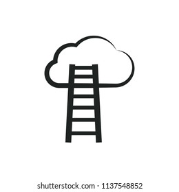 Cloud Ladder Vector Icon