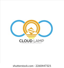 cloud lamp abstract logo design