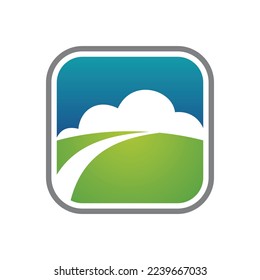 Cloud land 1 logo icon template