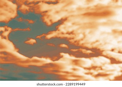 Cloud landscape in pastel colors. The paint spread across the wet canvas. Vector.