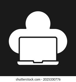 Cloud, laptop, storage icon vector image. Can also be used for Web Marketing. Suitable for use on web apps, mobile apps and print media.