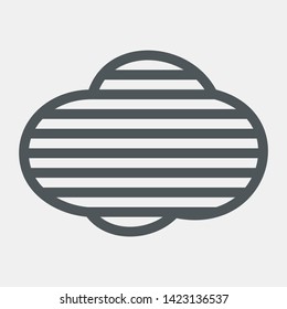 Cloud lattice striped grating illustration cut