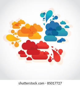 Cloud lava background, vector