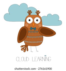Cloud learning vector illustration