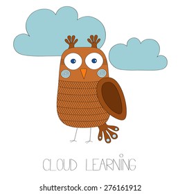 Cloud learning vector illustration