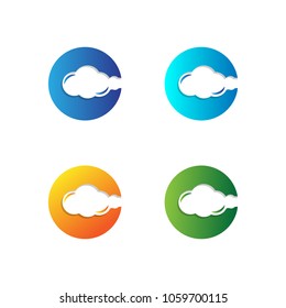 cloud letter c logo template vector download elements