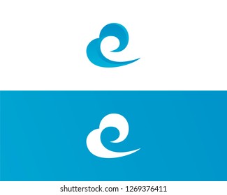 Cloud Letter "e" Icon Logo Design