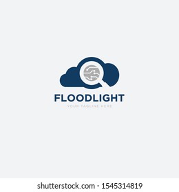 cloud light logo research modern wave search